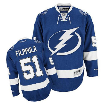 Tampa Bay Lightning #51 Valtteri Filppula Blue Stitched NHL Jersey