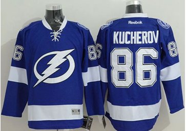 Tampa Bay Lightning #86 Nikita Kucherov Blue Stitched NHL Jersey