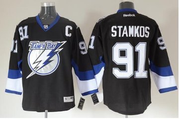 Tampa Bay Lightning #91 Steven Stamkos Black Stitched NHL Jersey