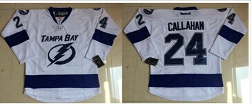 Tampa Bay Lightning #24 Ryan Callahan White Stitched NHL Jersey