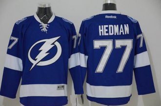 Tampa Bay Lightning #77 Victor Hedman Blue Stitched NHL Jersey