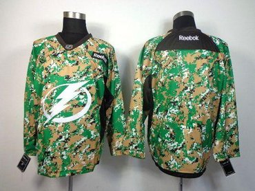 Tampa Bay Lightning Blank Camo Veterans Day Practice NHL Jersey