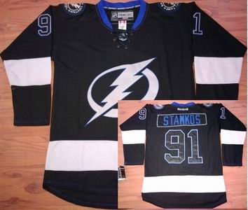 Tampa Bay Lightning 91 Steven Stamkos black ice jerseys