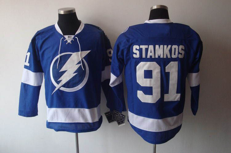 nhl lightning #91 stamkos blue