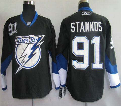 NHL Jerseys Tampa Bay Lightning 91# Stamkos Black