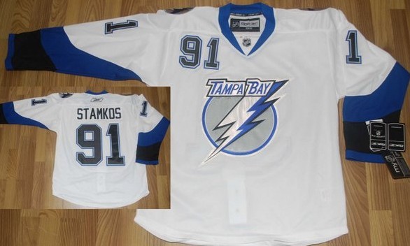 NHL Tampa Bay Lightning #91 STAMKOS White Jersey