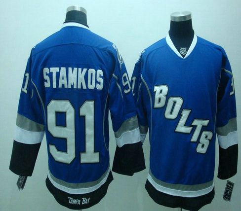 NHL Tampa Bay Lightning 91 STAMKOS blue Jerseys