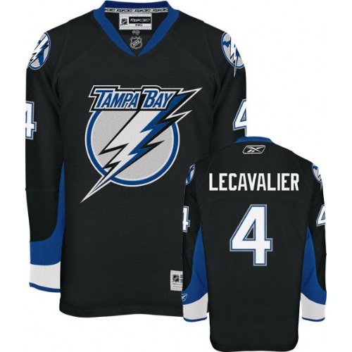 NHL Tampa Bay Lightning #4 Vincent Lecavalier Black Jersey