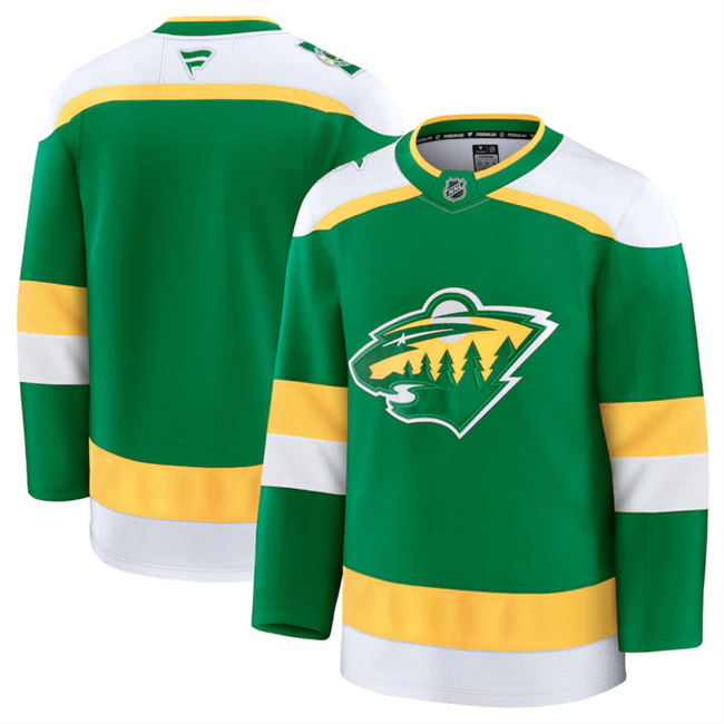 Men's Minnesota Wild Blank Green 2024-25 Alternate Stitched Hockey Jersey