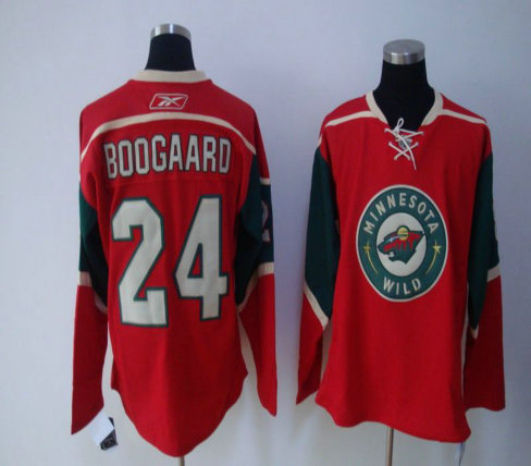 NHL jerseys Minnesota Wild 24# BOOGAARD Red