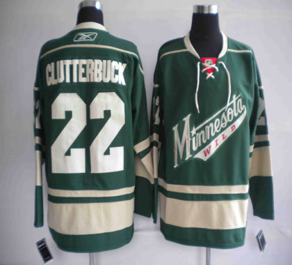 Minnesota Wild 22#CLTTERBUCK GREEN jerseys