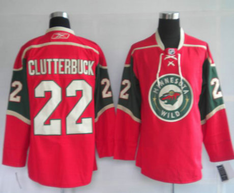 Minnesota Wild 22#CLTTERBUCK red Jerseys