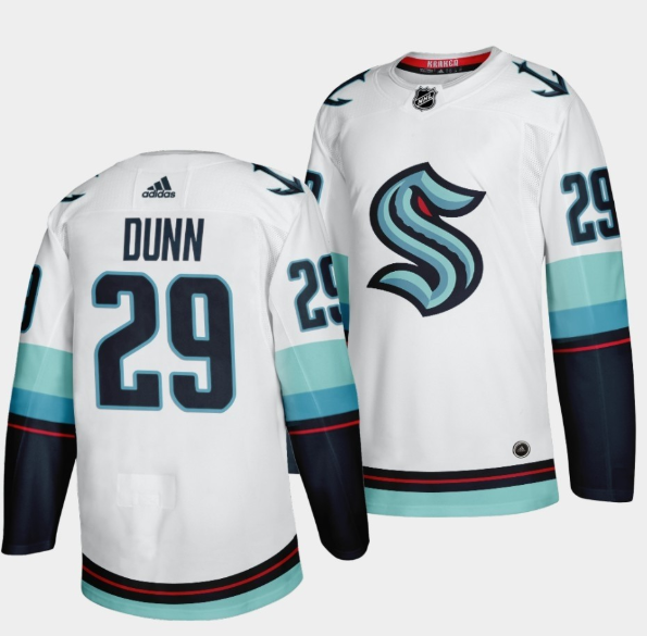 Men's Seattle Kraken #29 Vince Dunn White Stitched Jersey