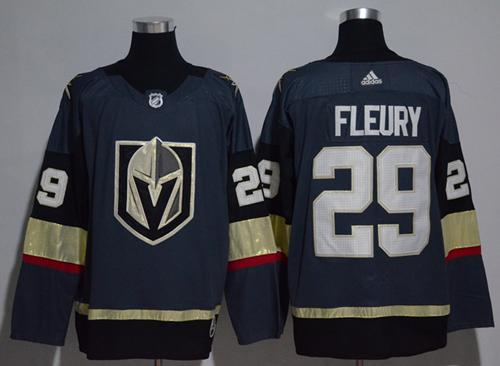 Adidas Golden Knights #29 Marc-Andre Fleury Grey Home Authentic Stitched NHL Jersey