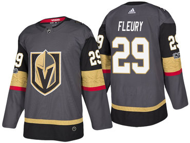 2017-2018 Season New Team Vegas #29 Marc-Andre Fleury Golden Knights Gray Jerseys