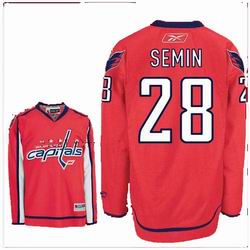 Jerseys Washington Capitals 28 Semin Red