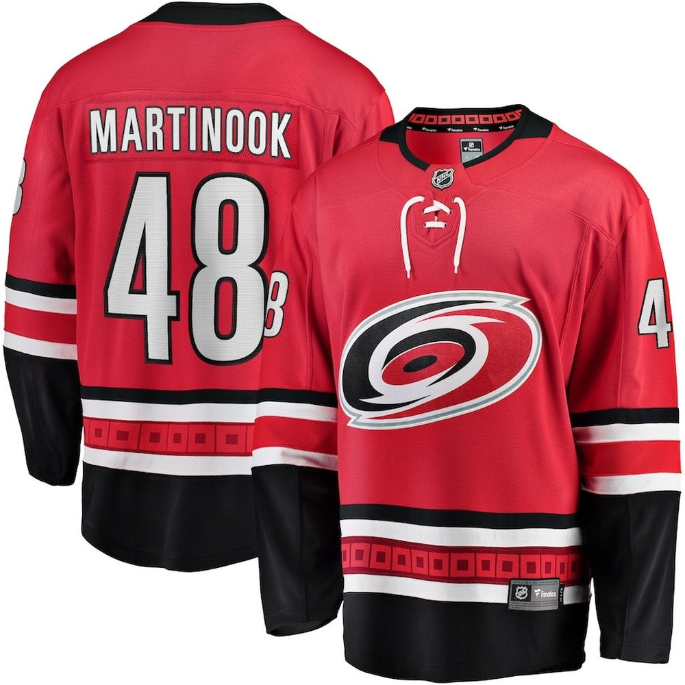 Men's Carolina Hurricanes #48 Jordan Martinook Red Alternate Jersey