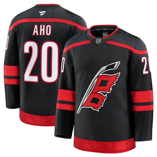 Men's Carolina Hurricanes Active Player Custom Black 2024-25 Home Stitched Hockey Jersey