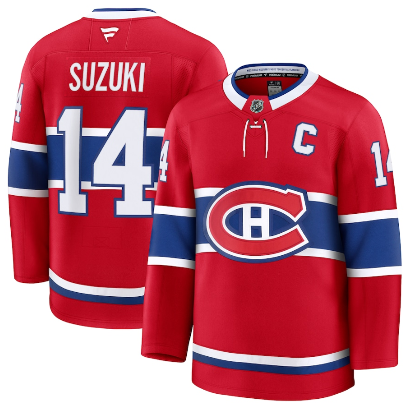 Men's Montreal Canadiens Active Player Custom Red 2024-25 Home Stitched Hockey Jersey