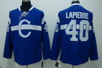 montreal canadiens 40 lapierre blue