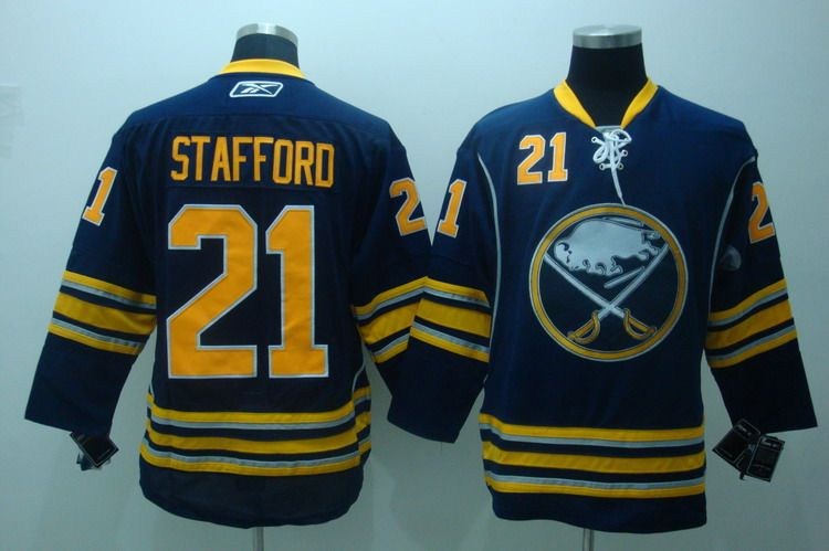 buffalo sabres 21# stafford blue jerseys