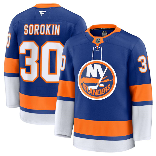 Men's New York Islanders Active Player Custom Royal 2024-25 Home Stitched Hockey Jersey