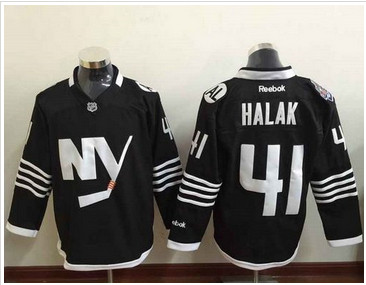 New York Islanders #41 Jaroslav Halak Black Alternate Stitched NHL Jersey