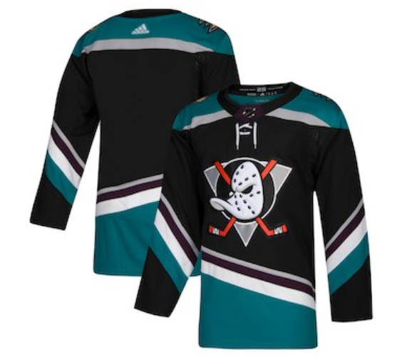 Men's Anaheim Ducks Blank Black Teal Stitched Jersey