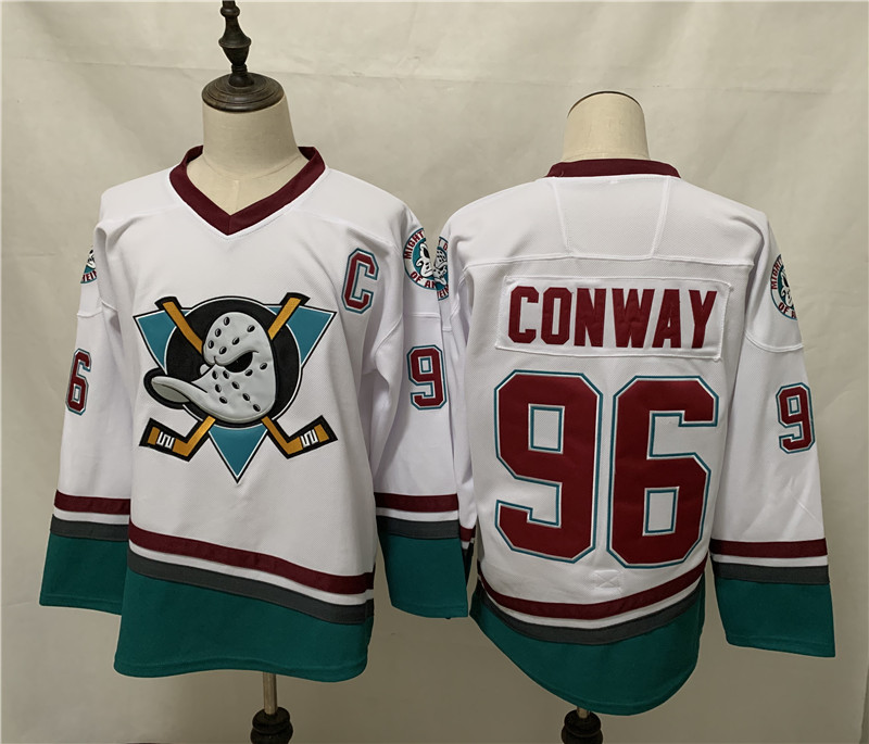 Ducks 96 Charlie Conway White 2020-21 Reverse Retro Adidas Jersey