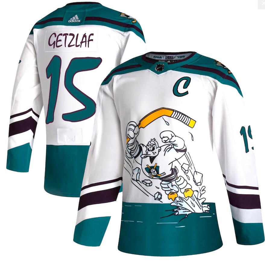 Ducks 15 Ryan Getzlaf White 2020-21 Reverse Retro Adidas Jersey