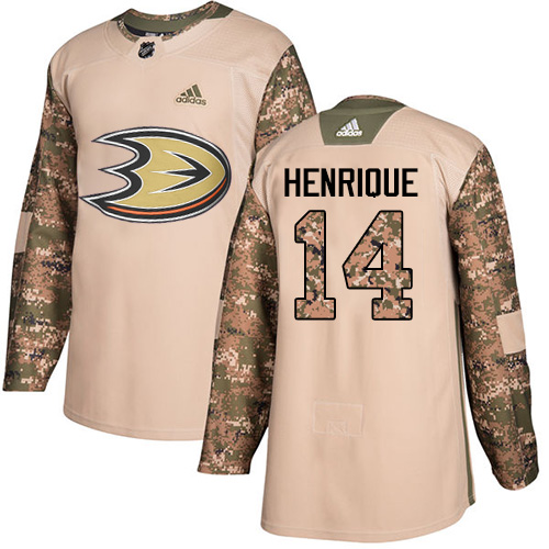 Ducks #14 Adam Henrique Camo Authentic 2017 Veterans Day Stitched Hockey Jersey