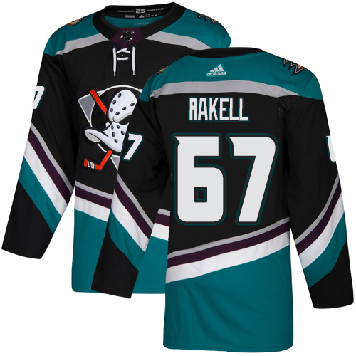 Ducks #67 Rickard Rakell Black Teal Alternate Authentic Stitched Hockey Jersey