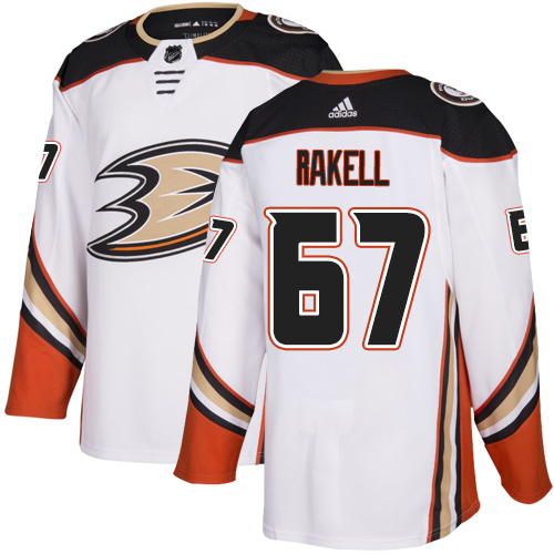 Ducks #67 Rickard Rakell White Road Authentic Stitched Hockey Jersey