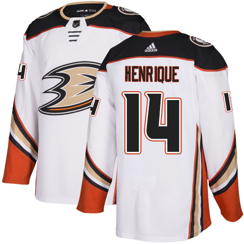 Ducks #14 Adam Henrique White Road Authentic Stitched Hockey Jersey