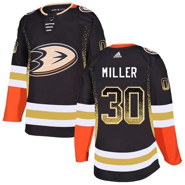 Ducks 30 Ryan Miller Black Drift Fashion Adidas Jersey