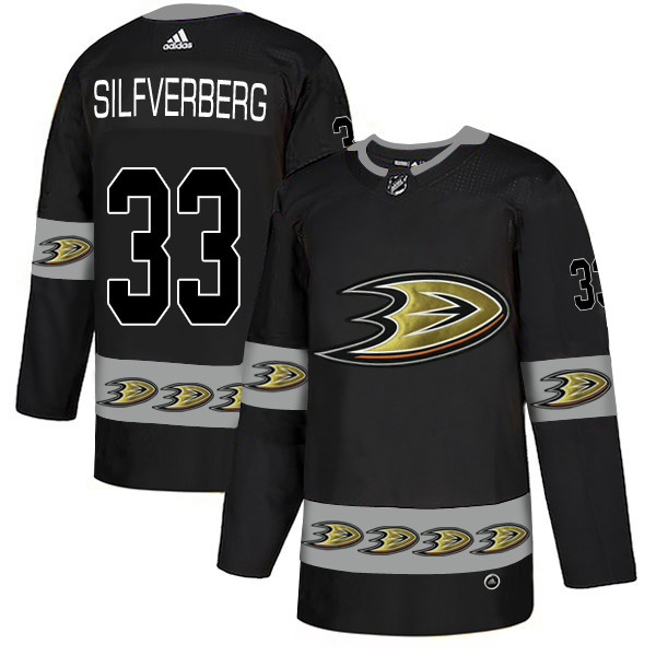 Ducks 33 Jakob Silfverberg Black Team Logos Fashion Adidas Jersey