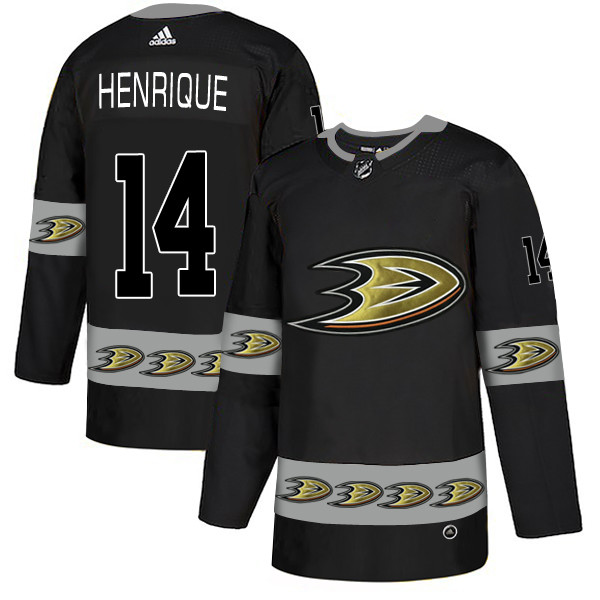 Ducks 14 Adam Henrique Black Team Logos Fashion Adidas Jersey