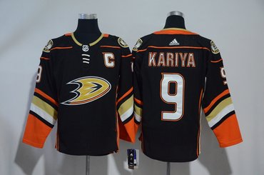 Ducks 9 Paul Kariya Black Adidas Jersey