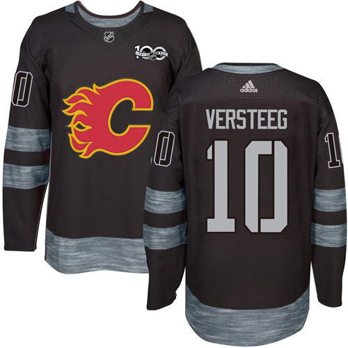 Adidas Flames #10 Kris Versteeg Black 1917-2017 100th Anniversary Stitched NHL Jersey