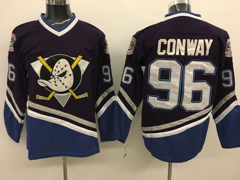 Ducks 96 Charlie Conway Purple CCM Jersey