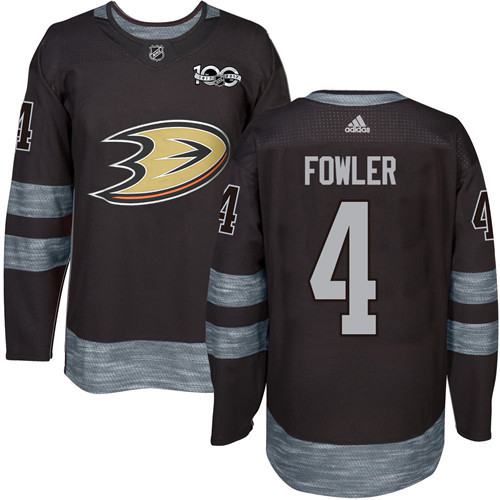 Ducks #4 Cam Fowler Black 1917-2017 100th Anniversary Stitched NHL Jersey