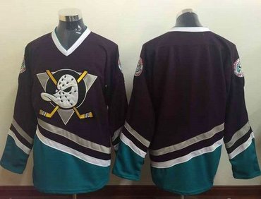 Anaheim Ducks Blank Purple Turquoise CCM Throwback NHL Jersey