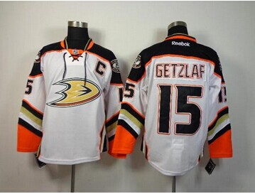 Anaheim Ducks #15 Ryan Getzlaf White New Road NHL Jersey