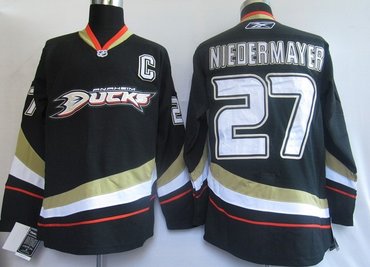 Anaheim Ducks 27# Niedermayer Black jerseys