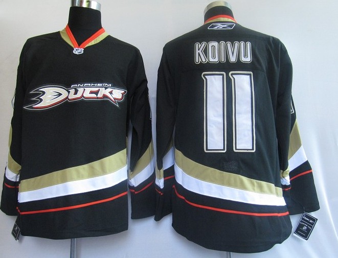 Anaheim Ducks 11# Koivu Black Jersey