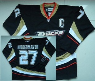 NHL Anaheim Ducks #27 NIEDERMAYER Black Jersey