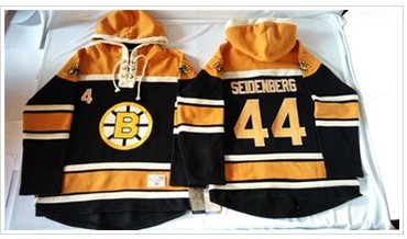 Boston Bruins #44 Dennis Seidenberg Black Sawyer Hooded Sweatshirt Stitched NHL Jersey