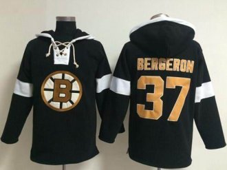 Boston Bruins #37 Patrice Bergeron Black NHL Pullover Hoodie