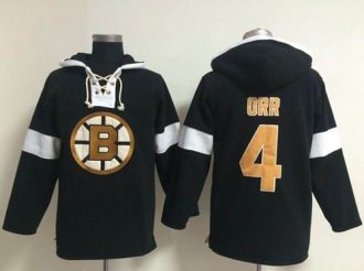 Boston Bruins #4 Bobby Orr Black NHL Pullover Hoodie