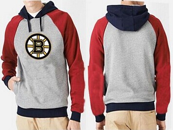 Boston Bruins Pullover Hoodie Grey & Red